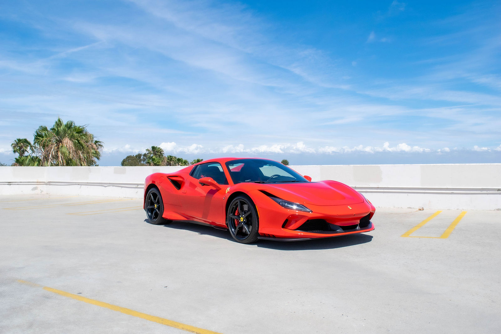 Red Ferrari F8 Spider for rent in Orange County (view 2)