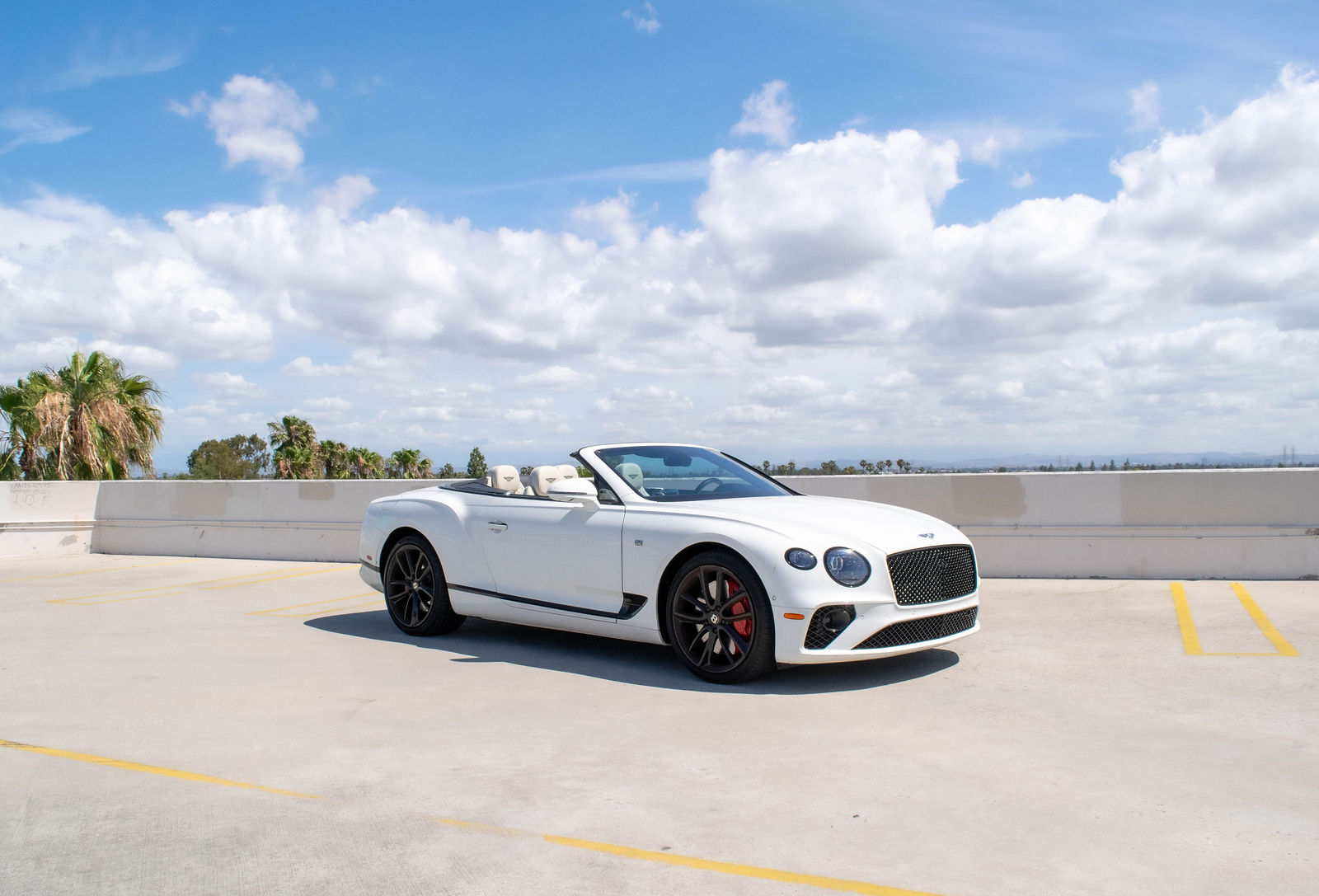 White Bentley Continental for rent in Orange County (view 2)