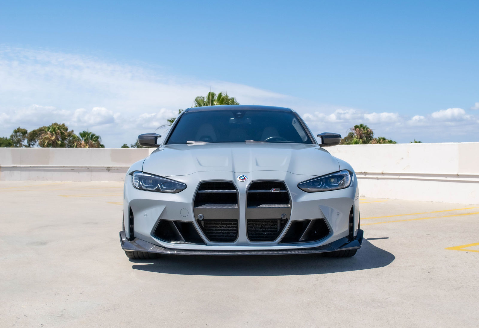 Grey BMW M3 for rent in Orange County (view 4)