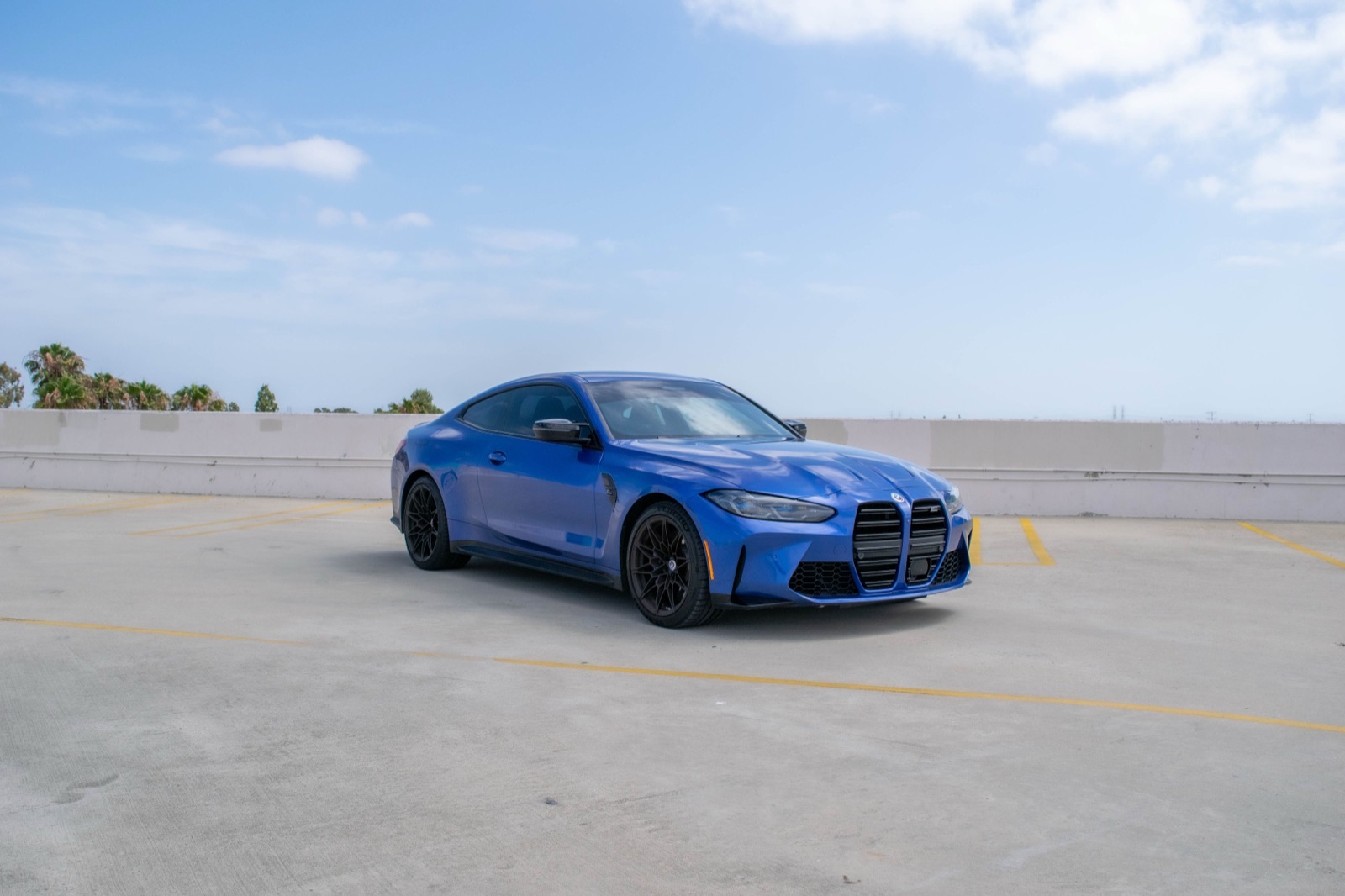 Blue BMW M4 for rent in Orange County
