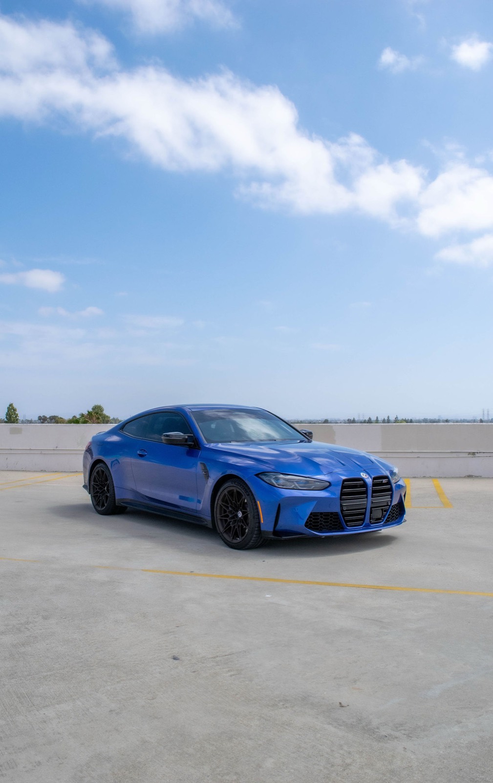 Blue BMW M4 for rent in Orange County (view 3)