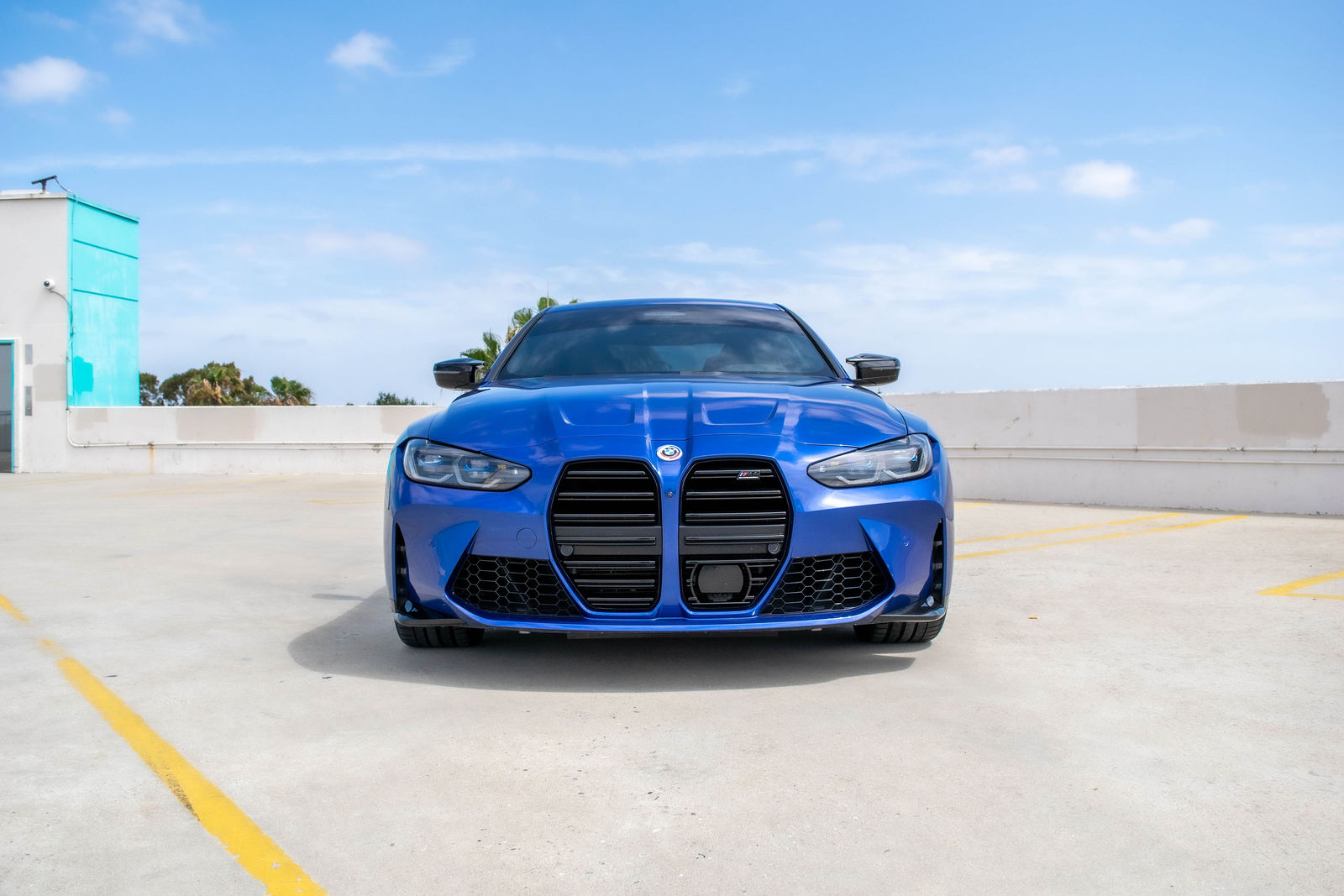 Blue BMW M4 for rent in Orange County (view 4)