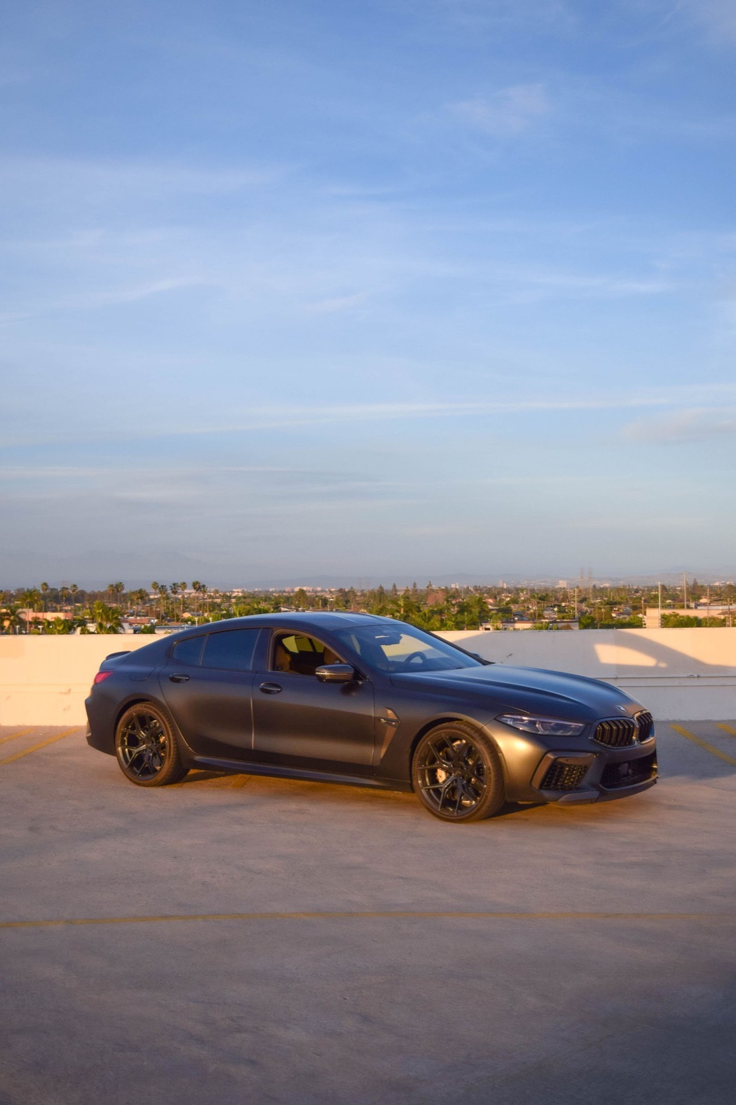 Satin Black BMW M8 for rent in Orange County (view 4)