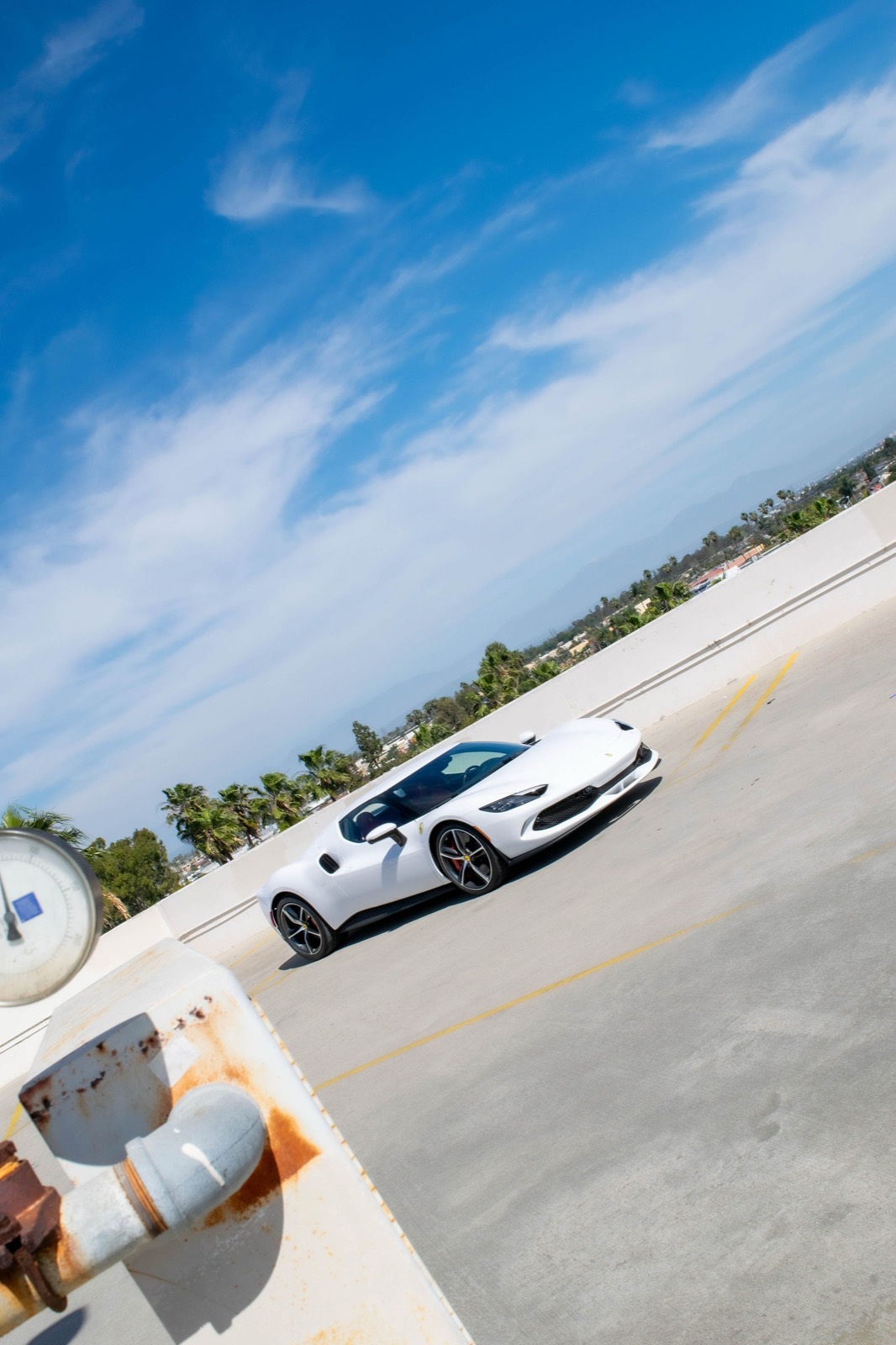 White Ferrari 296 GTB for rent in Orange County (view 5)