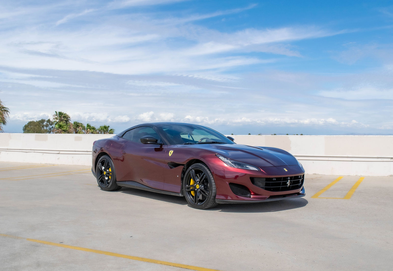 Burgundy Ferrari Portofino Spider for rent in Orange County (view 2)