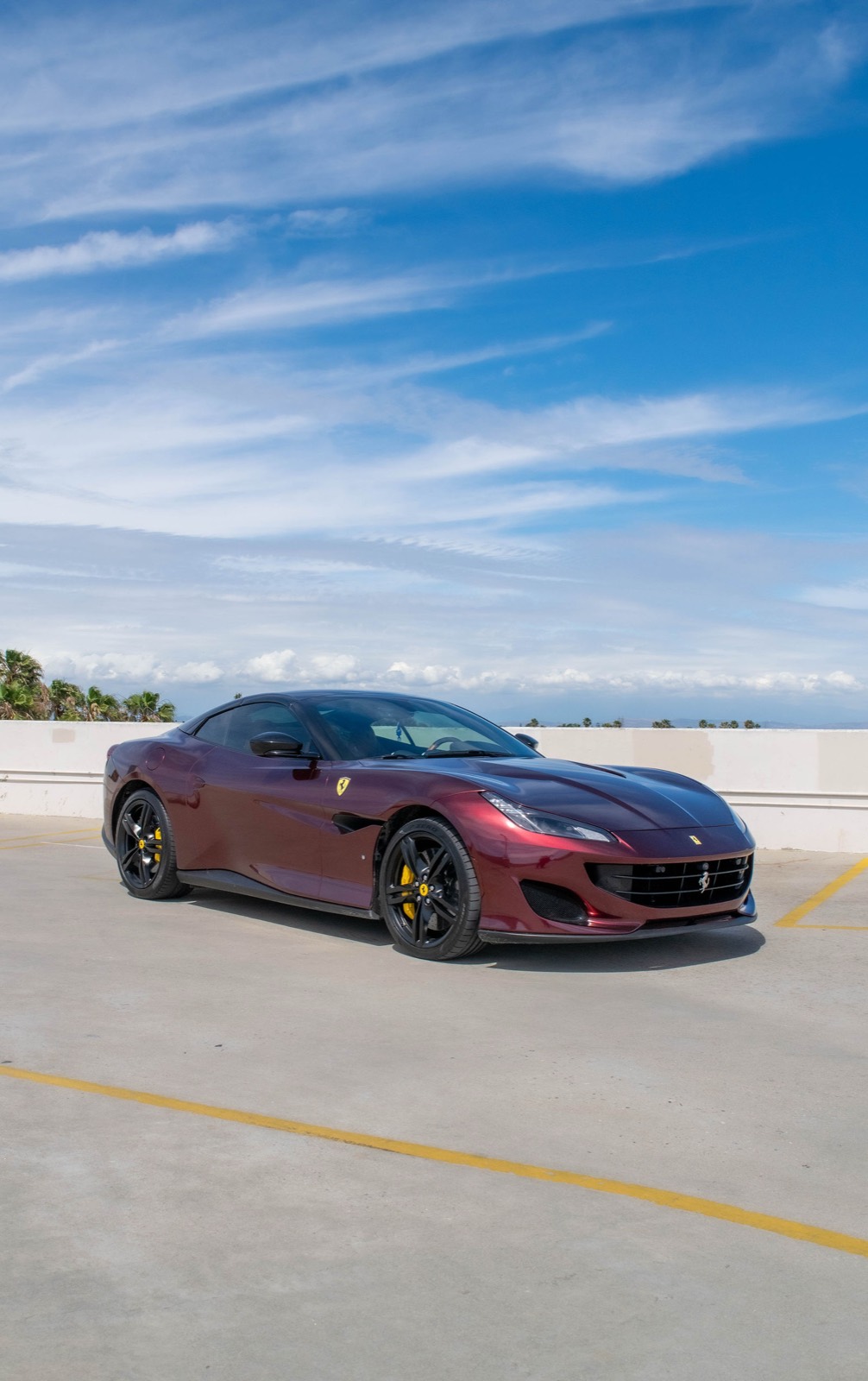 Burgundy Ferrari Portofino Spider for rent in Orange County (view 3)