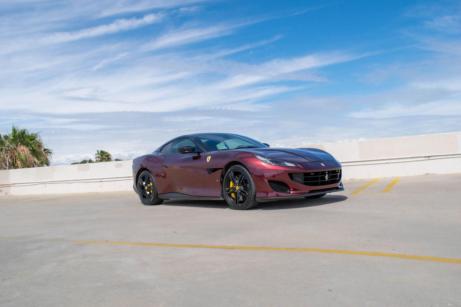 Burgundy Ferrari Portofino Spider for rent in Orange County (view 4)