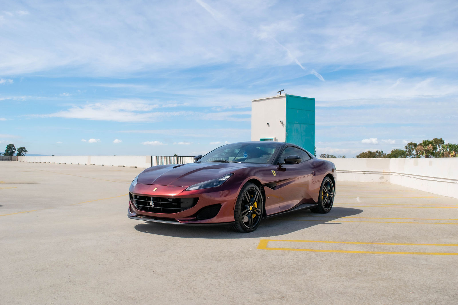 Burgundy Ferrari Portofino Spider for rent in Orange County (view 5)