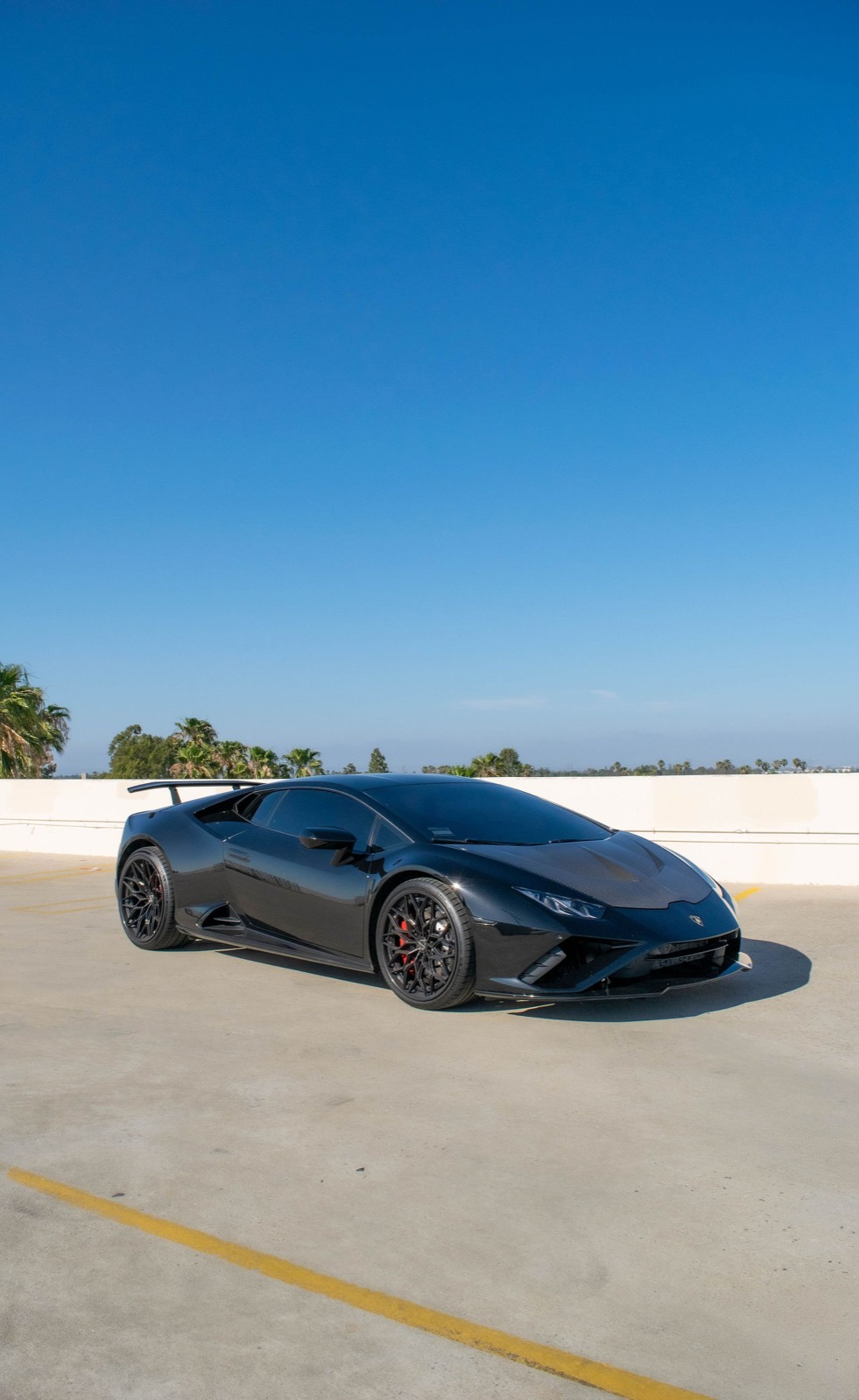 Black Lamborghini Huracán for rent in Orange County (view 3)