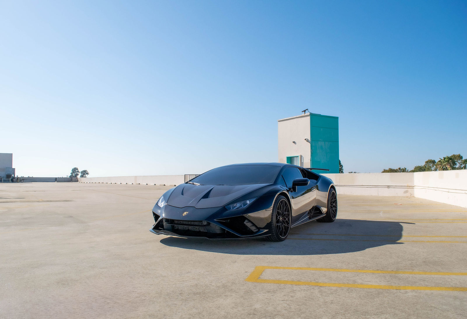 Black Lamborghini Huracán for rent in Orange County (view 4)