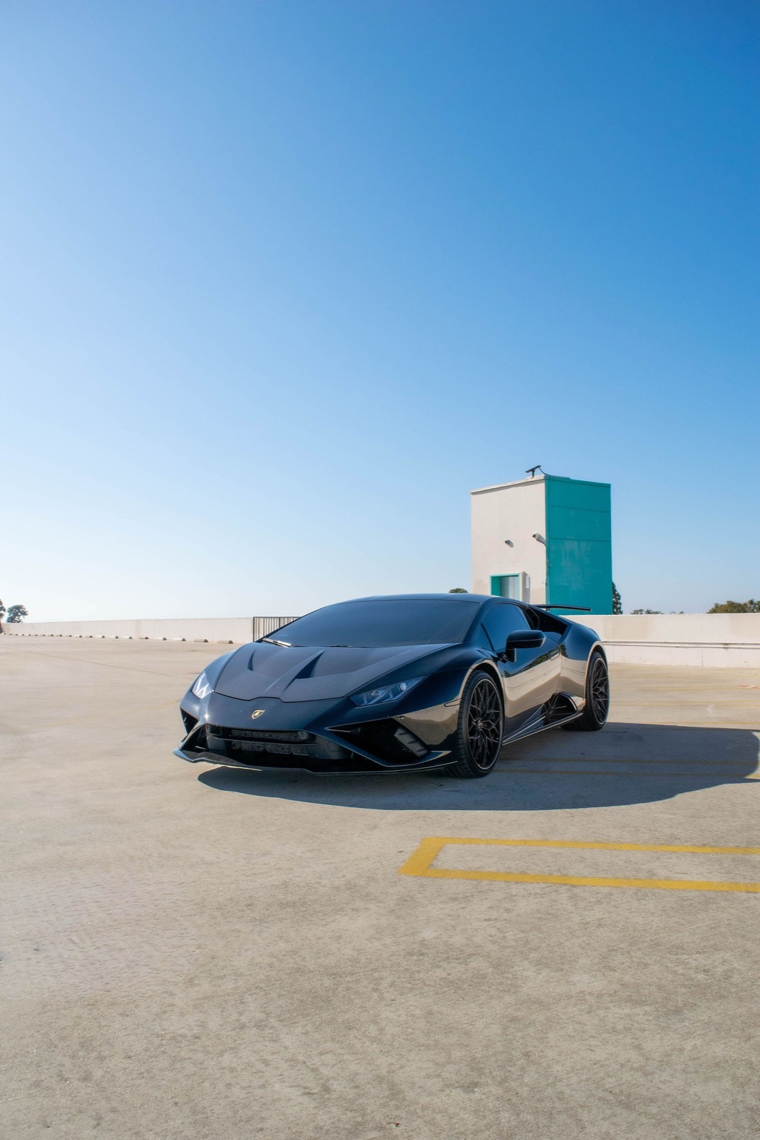 Black Lamborghini Huracán for rent in Orange County (view 5)