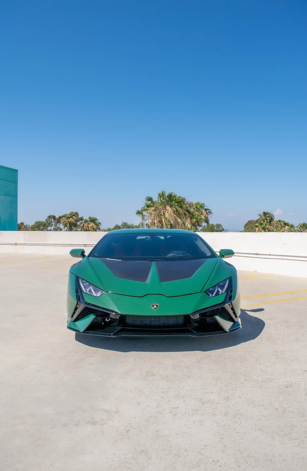 Green Lamborghini Huracán for rent in Orange County (view 5)