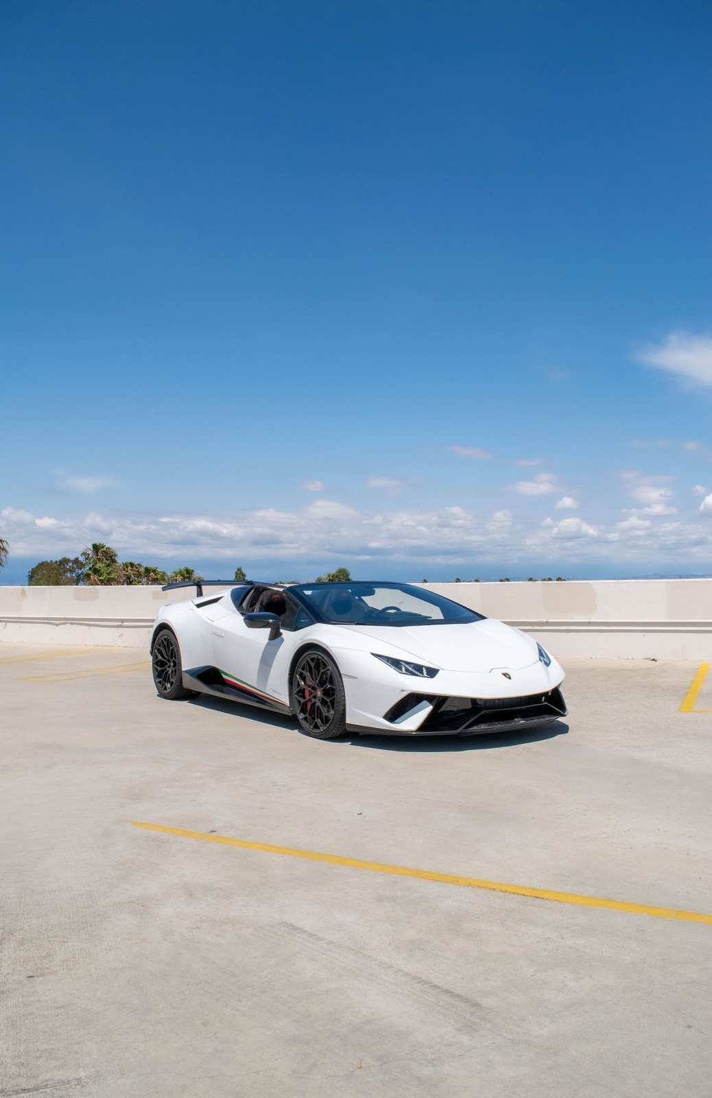 White Lamborghini Huracán for rent in Orange County (view 3)