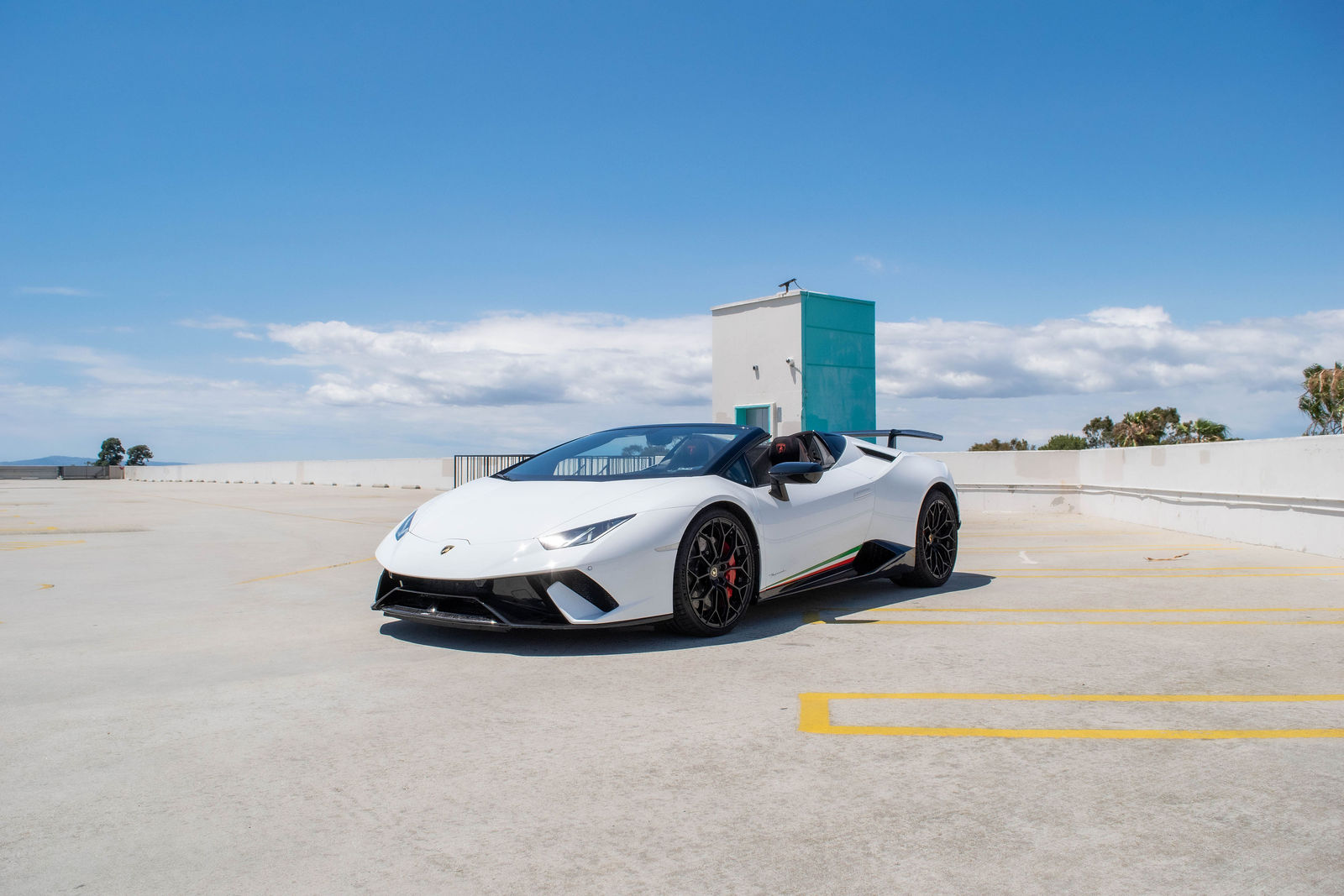 White Lamborghini Huracán for rent in Orange County (view 4)