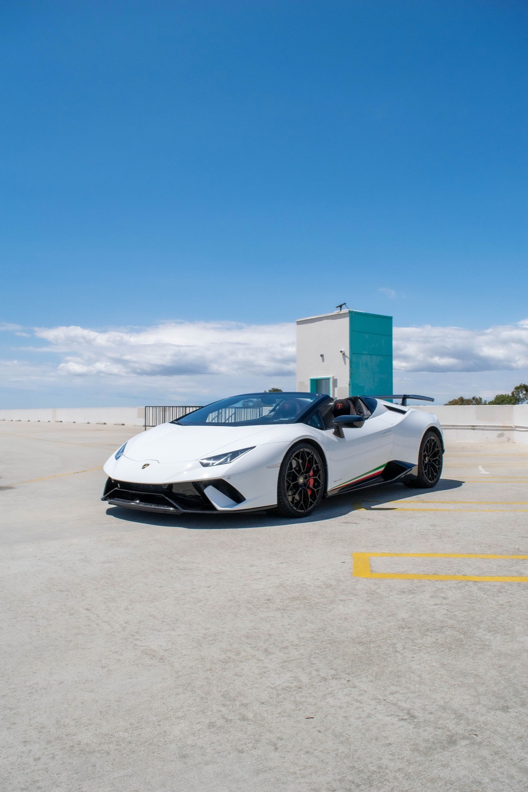 White Lamborghini Huracán for rent in Orange County (view 5)