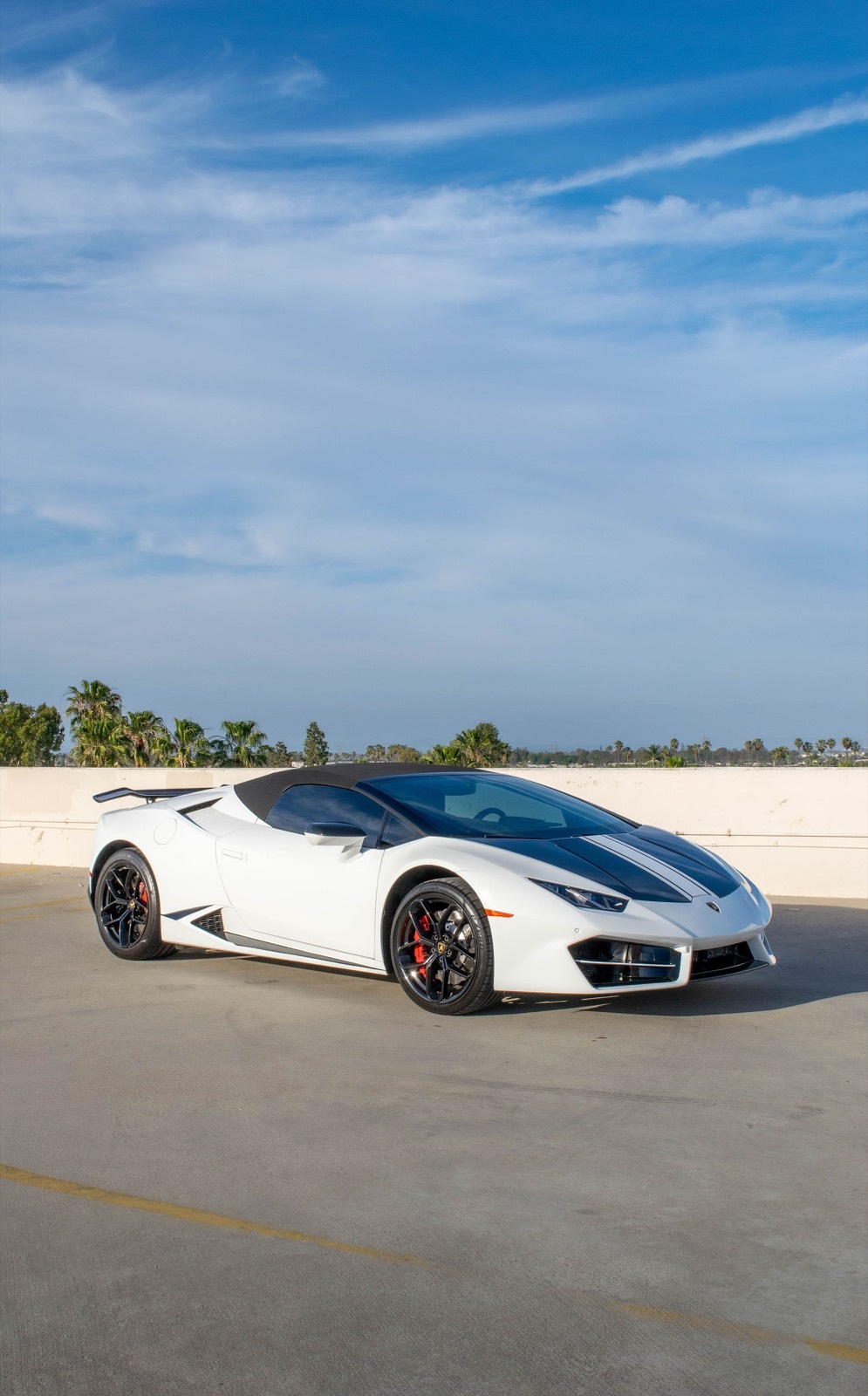 White Lamborghini Huracán for rent in Orange County (view 4)