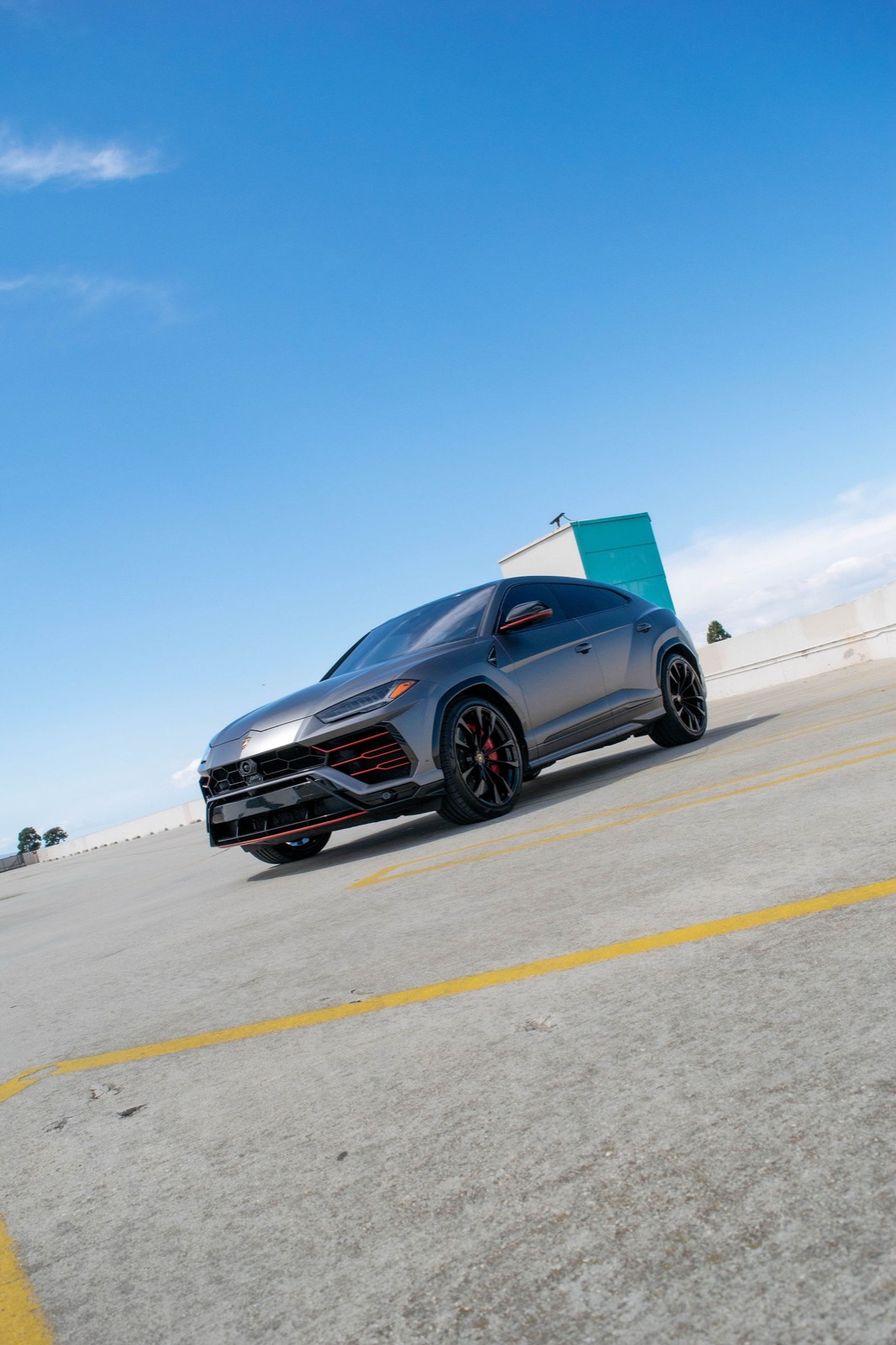 Grey Lamborghini Urus for rent in Orange County (view 4)