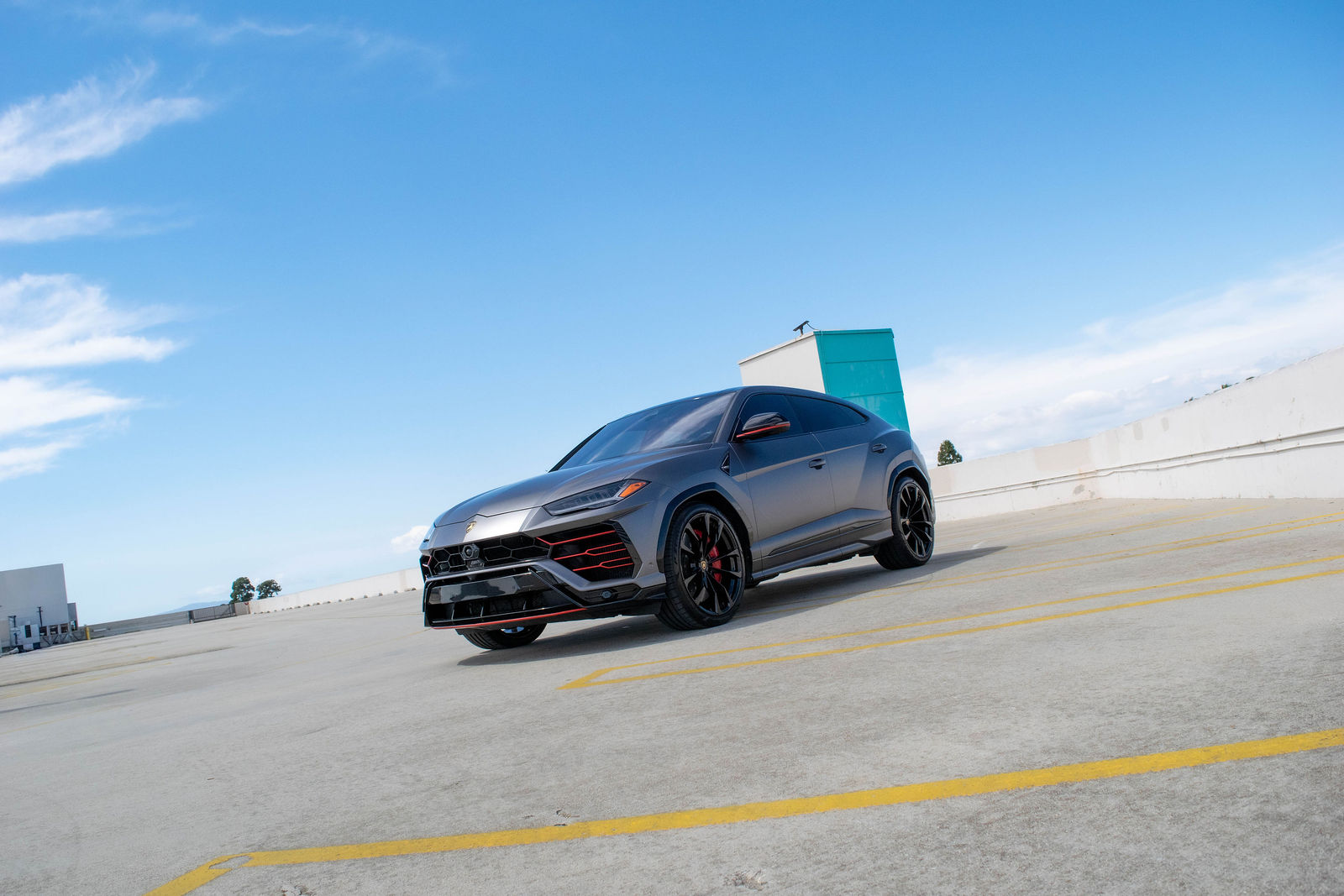 Grey Lamborghini Urus for rent in Orange County (view 5)