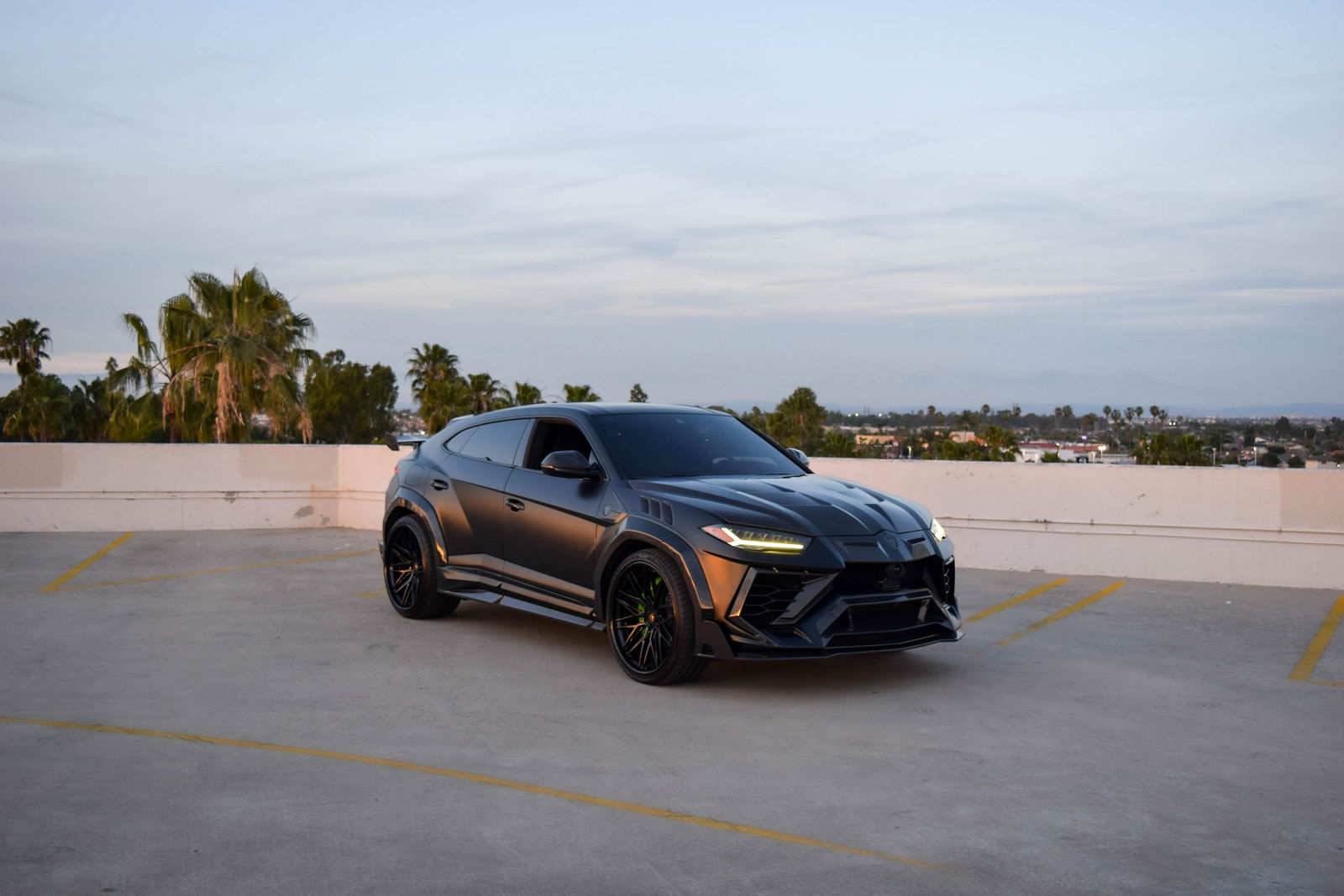 Satin Black Lamborghini Urus for rent in Orange County (view 2)