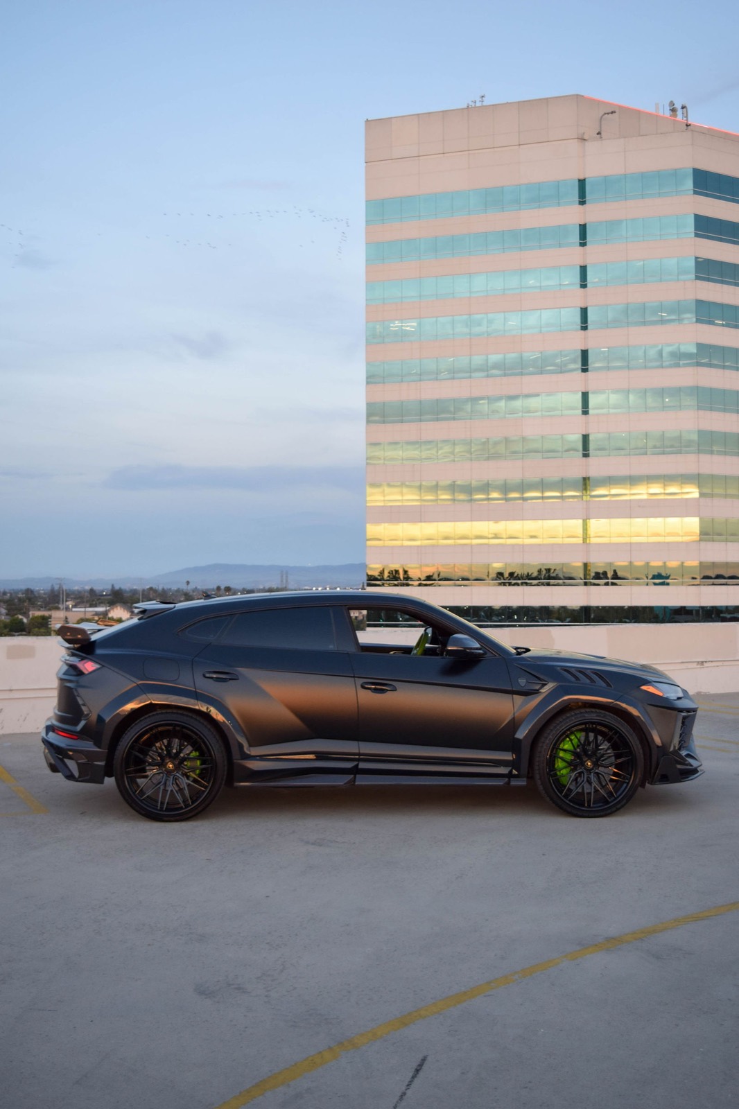 Satin Black Lamborghini Urus for rent in Orange County (view 4)