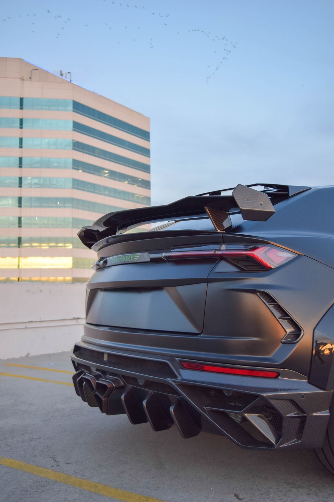 Satin Black Lamborghini Urus for rent in Orange County (view 5)