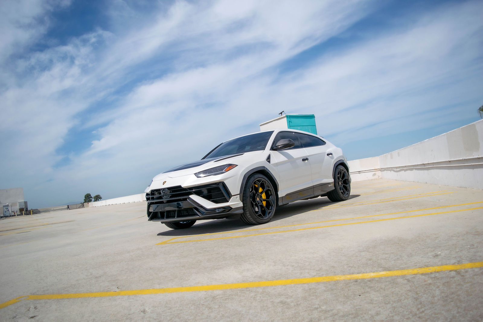 White Lamborghini Urus for rent in Orange County (view 4)