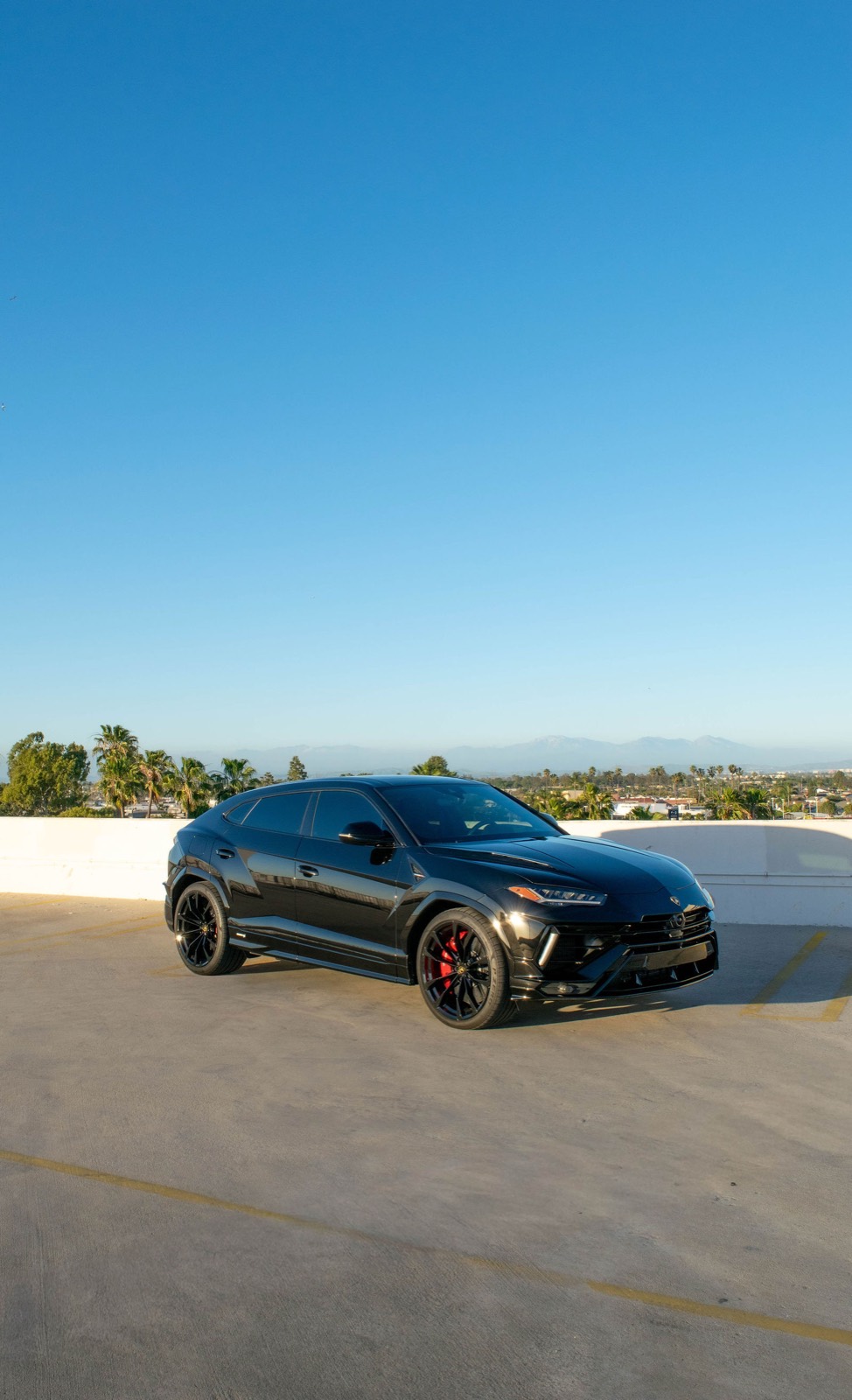Black Lamborghini Urus for rent in Orange County (view 3)