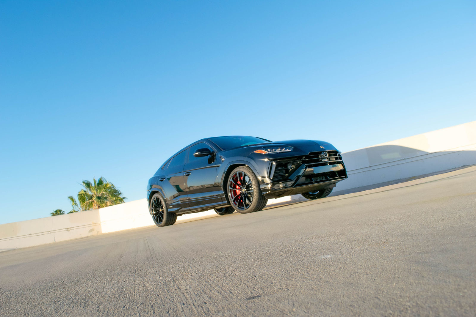Black Lamborghini Urus for rent in Orange County (view 4)