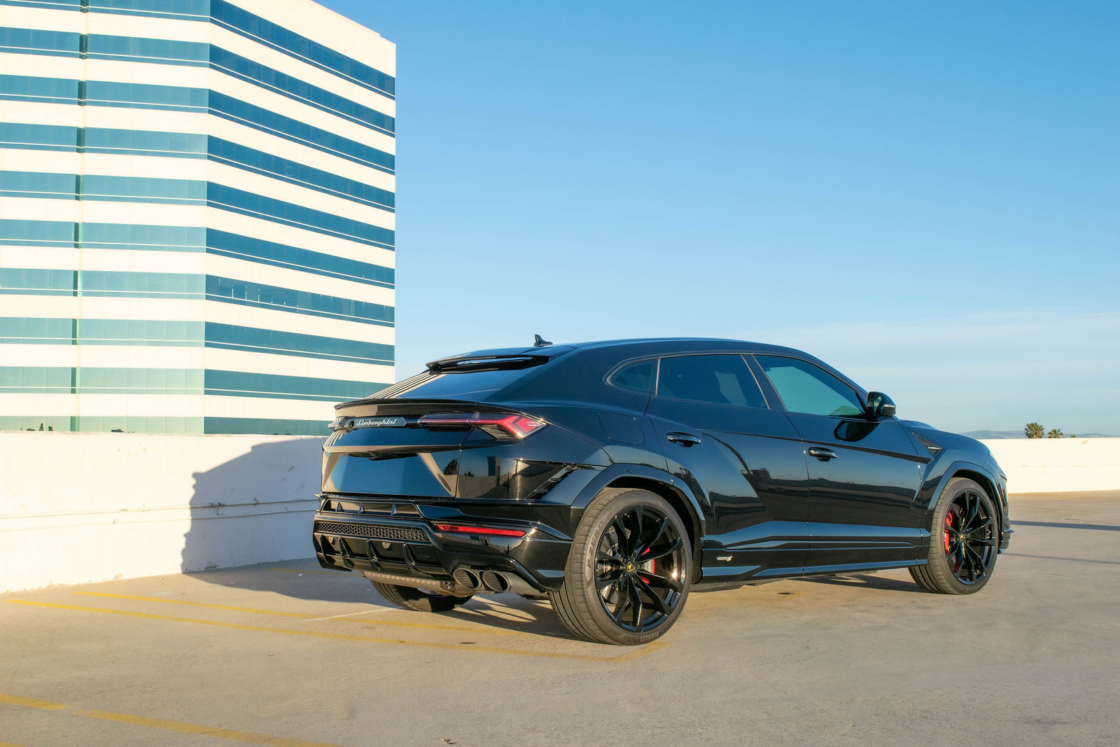 Black Lamborghini Urus for rent in Orange County (view 5)