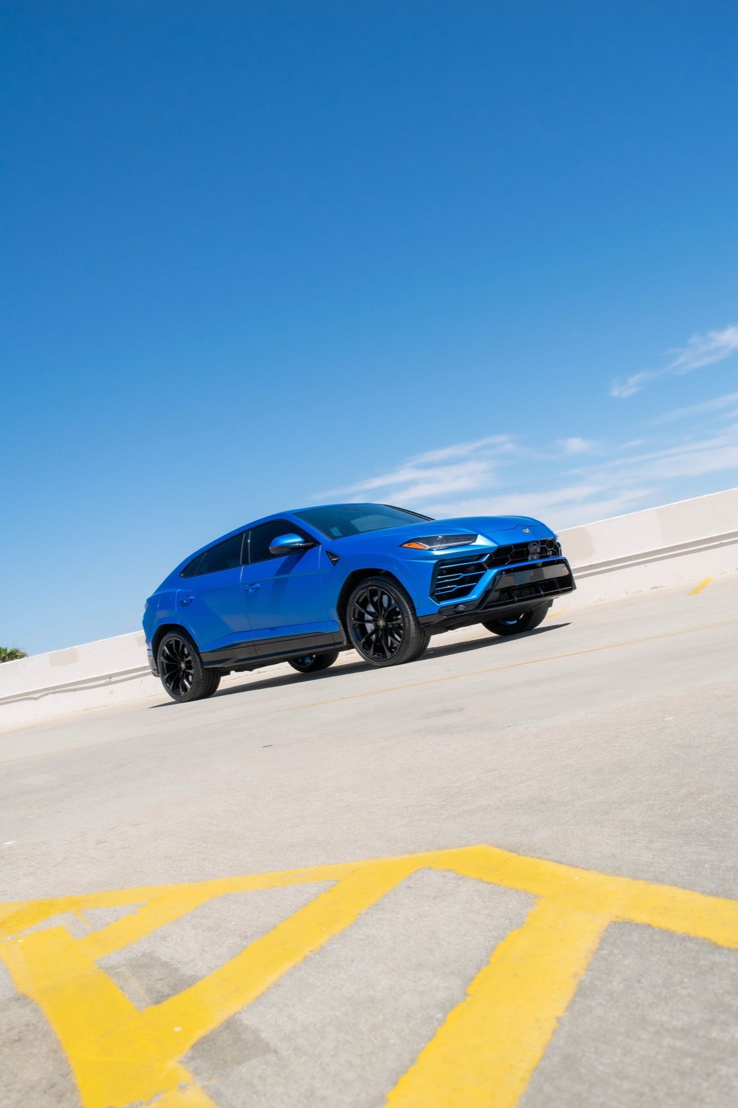 Blue Lamborghini Urus for rent in Orange County (view 4)