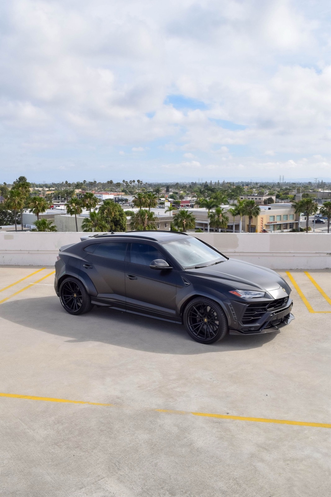 Satin Black Lamborghini Urus for rent in Orange County (view 2)