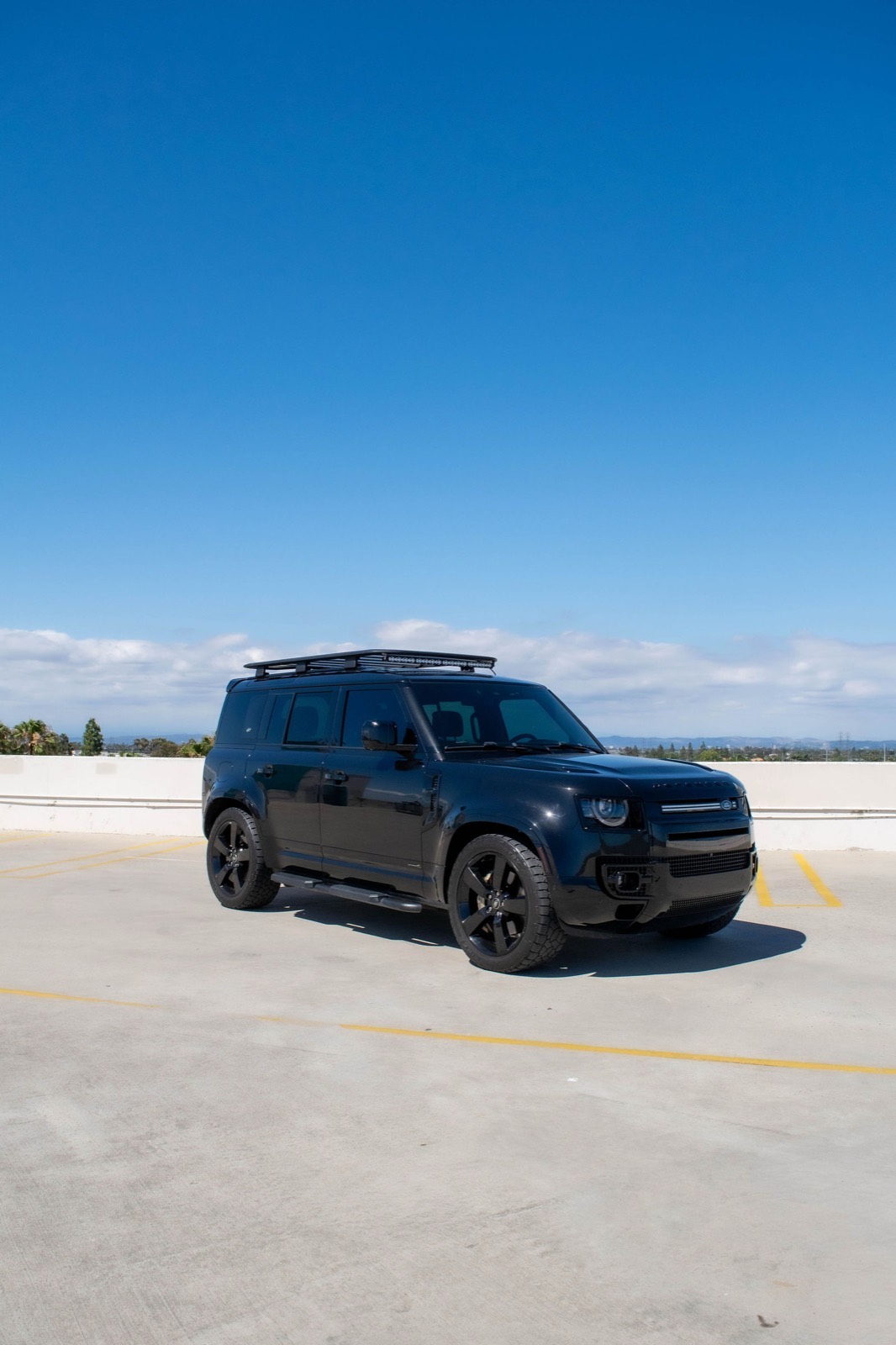 Black Land Rover Defender for rent in Orange County (view 4)