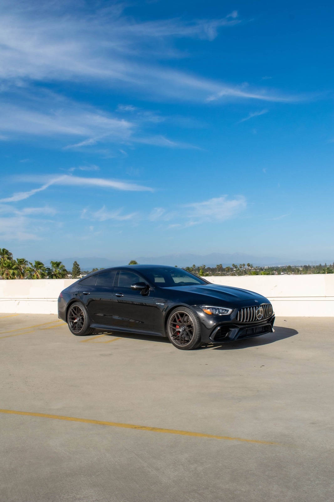 Black Mercedes-Benz AMG GT for rent in Orange County (view 4)