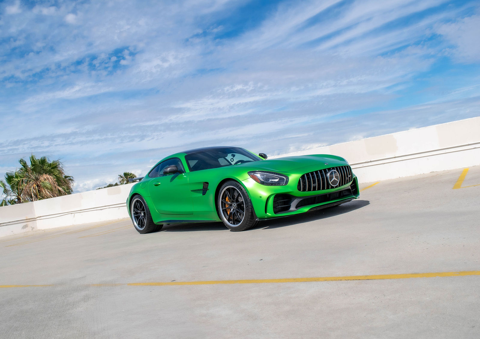Green Mercedes-Benz AMG GT for rent in Orange County (view 5)