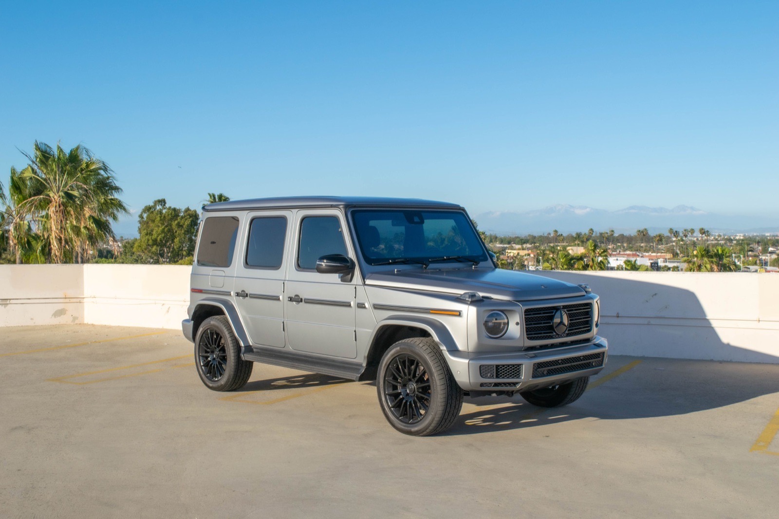 Grey Mercedes-Benz G-Wagon for rent in Orange County