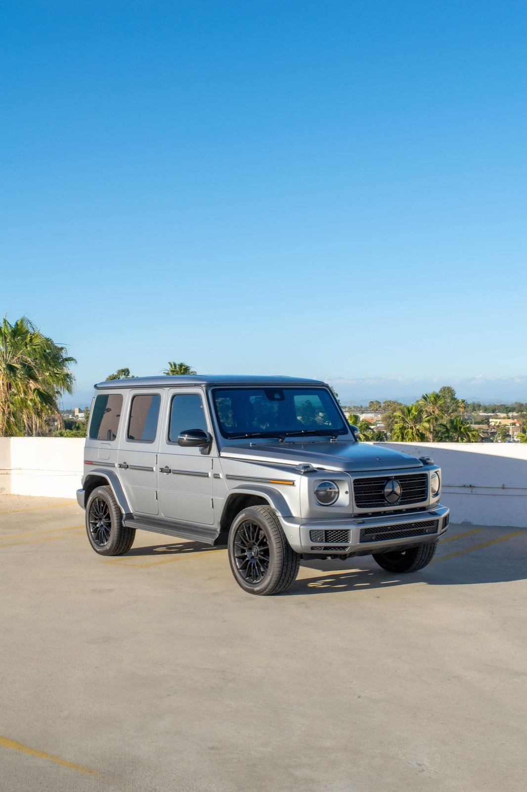 Grey Mercedes-Benz G-Wagon for rent in Orange County (view 4)