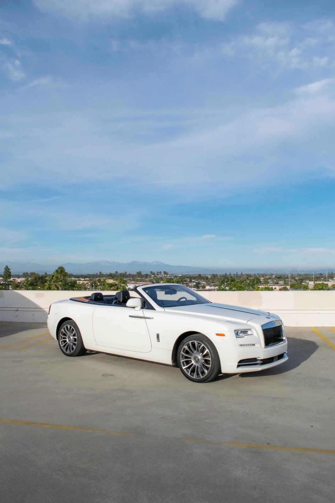 White Rolls-Royce Dawn for rent in Orange County