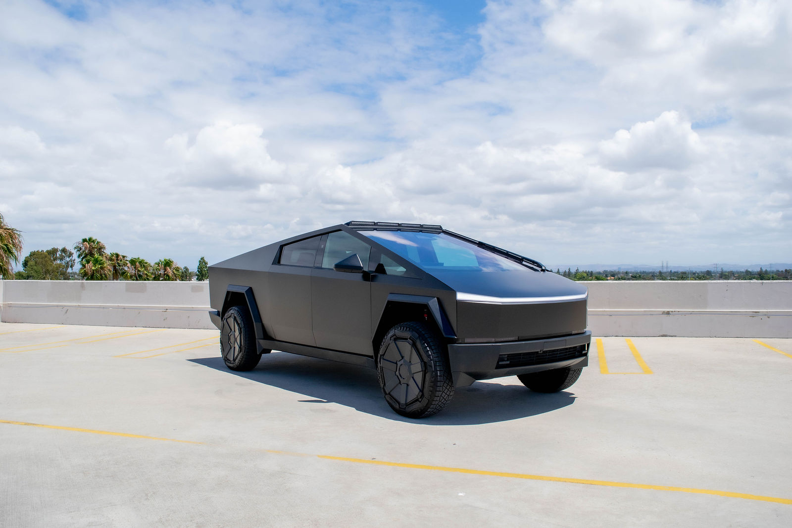 Black Tesla Cybertruck for rent in Orange County (view 2)